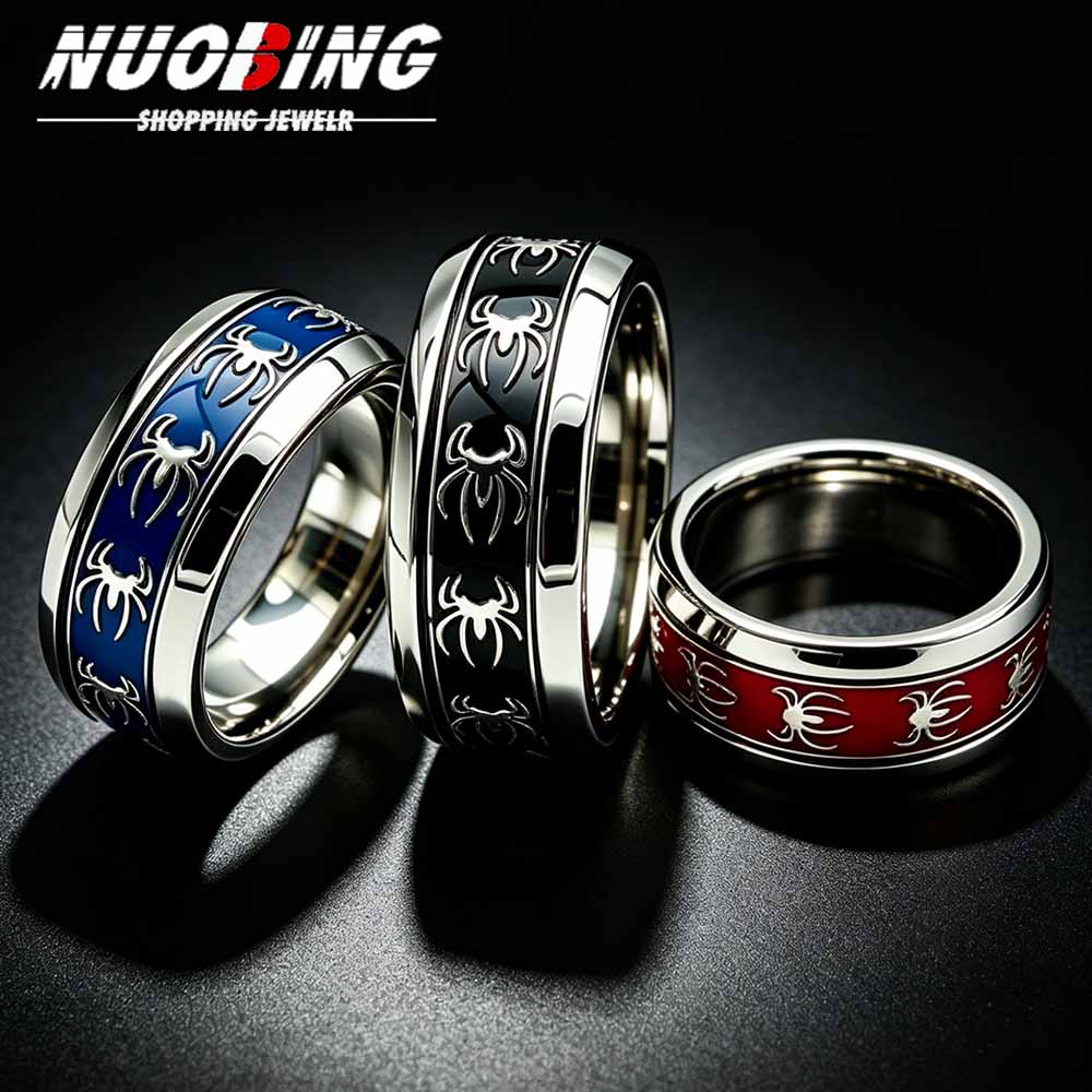 Initial Ring Custom - Nieuwe Vintage Punk Spider Ring 316L