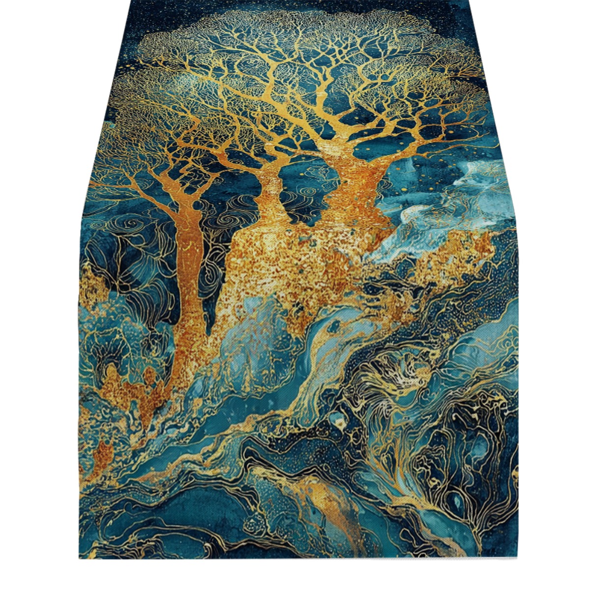 Family Tree Print - decoratie tafelloper Gouden Boomtak Luxe Stijl