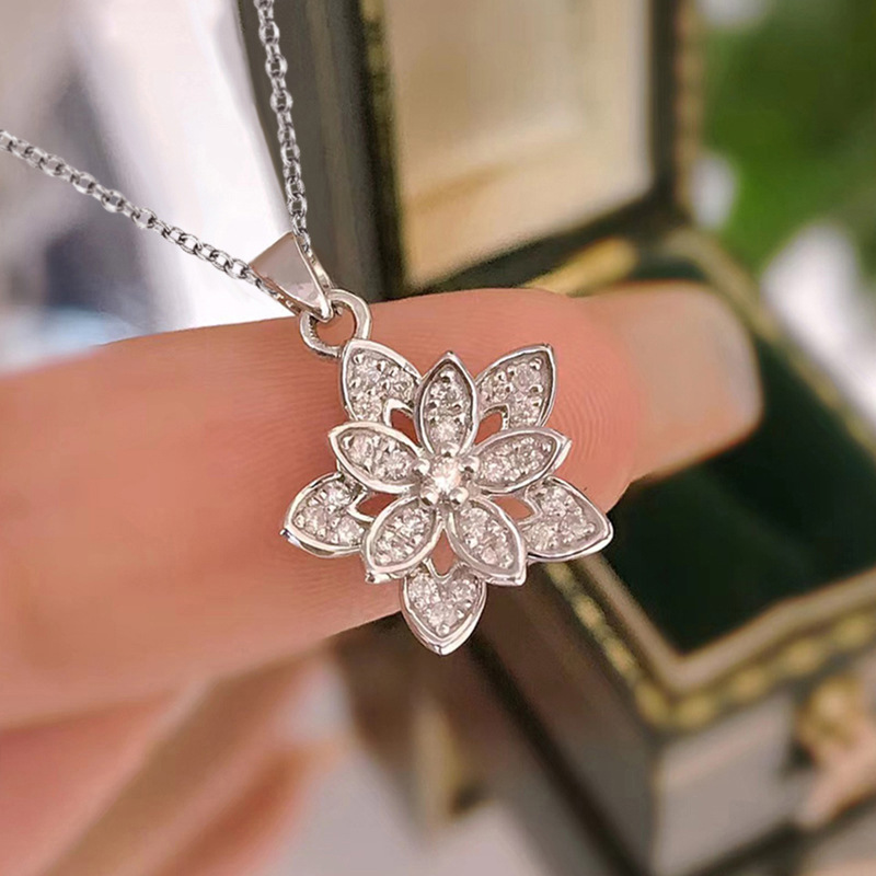 Birth Flower Necklace - 925 sterling zilveren bloem ketting persoonlijkheid