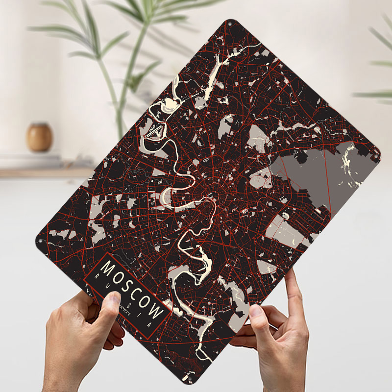 Moskou stad kaart vector metal - Custom Map Poster recensie en prijs