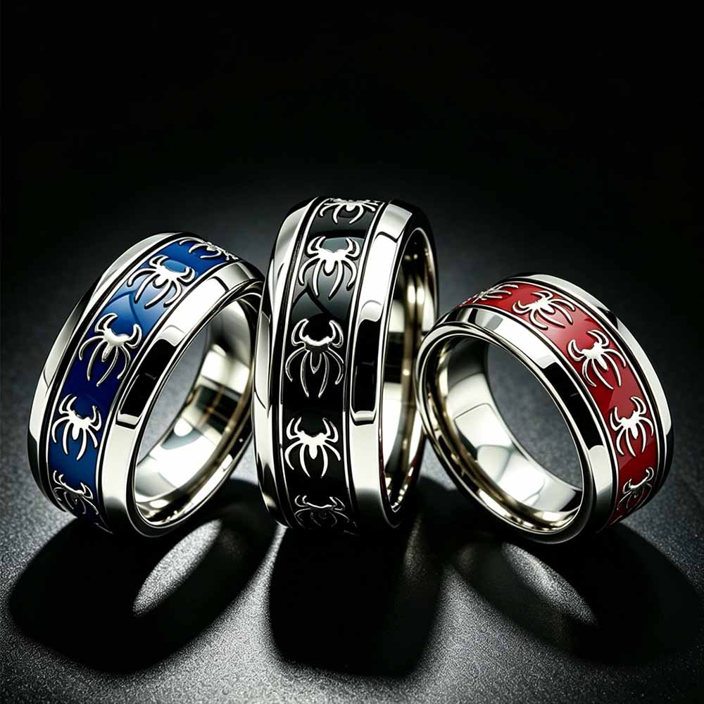 Nieuwe Vintage Punk Spider Rin - Initial Ring Custom recensie en prijs