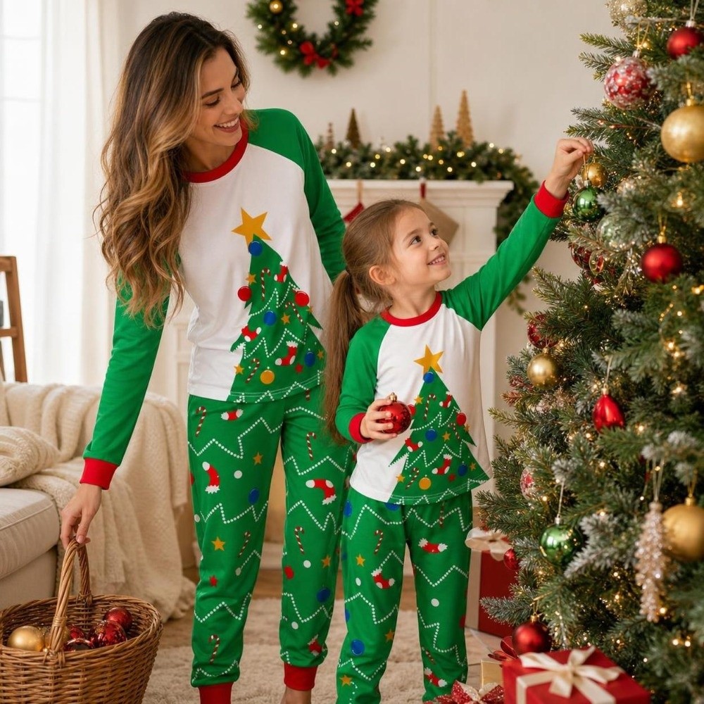 Kerstpyjama met lange mouwen,  - Family Tree Print recensie en prijs