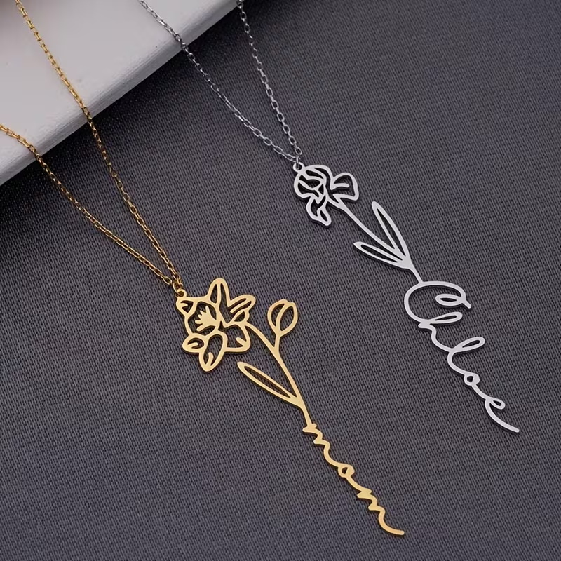 Gepersonaliseerde ketting met  - Birth Flower Necklace recensie en prijs